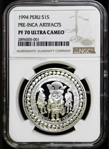 1994年 ペルー ソル - プレインカ時代の工芸品 - シルバープルーフ NGC PF70 ウルトラカメオ|WORLD RESOURCE【KING店】