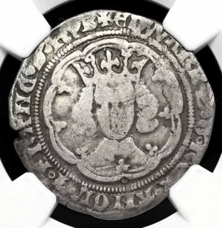 イングランド、エドワード3世(1327-1377年)。槌目銀貨、S-1570、NGC VG詳細|WORLD RESOURCE【KING店】