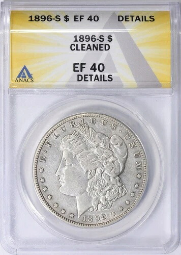 1896年 S モルガン銀貨 $1 ANACS XF 40 詳細 EF|WORLD RESOURCE【KING店】