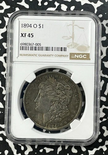 1894-O 米国 $1 モルガン ダラー NGC XF45 ロット番号 G9867 ラージ シルバー!｜WORLD RESOURCE【KING店】