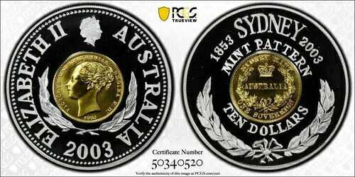 2003年 オーストラリア 10ドル シドニーミントパターン シルバー - PCGS PR 69DCAM|WORLD RESOURCE【KING店】