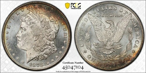 1878-S モーガン銀貨 PCGS MS64 未流通 美しい色調 トゥルービュー #1??04|WORLD RESOURCE【KING店】