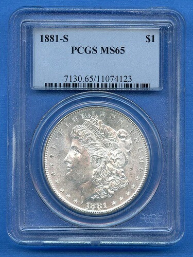 1881 S PCGS MS65 モルガン・ダラー $1 米国造幣局発行 シルバー 1881-S MS-65 ブラストホワイト OBH｜WORLD RESOURCE【KING店】 103,950円