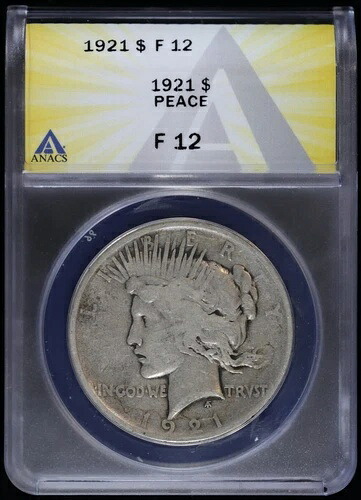 1921-P 1ドル平和銀貨 ANACS F 12 | 高浮き彫り｜WORLD RESOURCE【KING店】