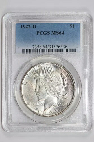 1922-D ピースドル PCGS MS64
