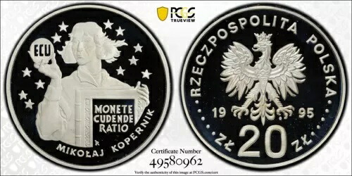 ポーランド 1995 20 ズウォティク コペルニクスと ECU PCGS Pf69 Dcam トップポップ｜WORLD RESOURCE【KING店】