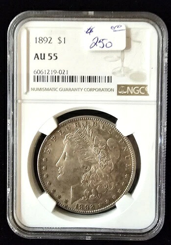 1892年 1ドル NGC AU55 モルガン・ダラー