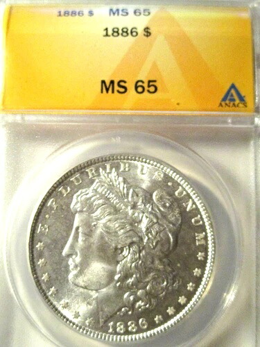 1886年 モルガン銀貨 ANACS MS65｜WORLD RESOURCE【KING店】