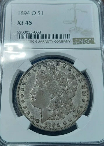 1894-O 1ドルモルガン銀貨 ~ より良い日付 ~ NGC XF-45