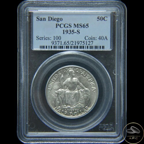 1935年 サンディエゴ銀貨 ハーフドル PCGS MS65|WORLD RESOURCE【KING店】
