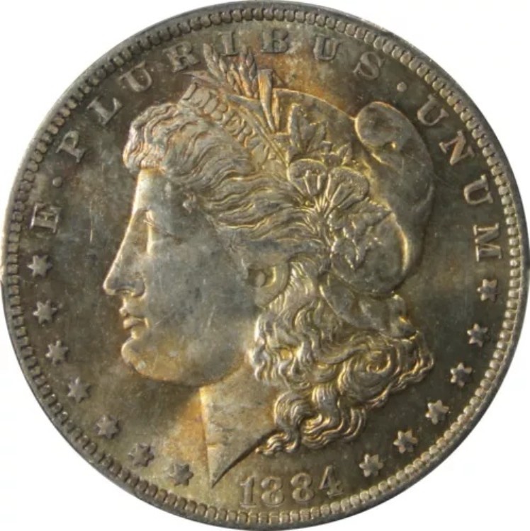 1884-O MS63 モルガン・ダラー、PCGS 36158607