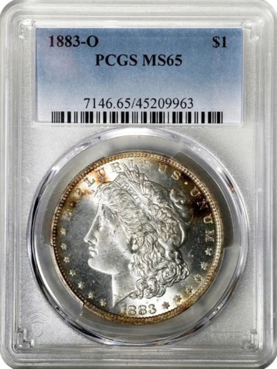 アメリカ シルバー モルガン 1ドル 1883-O PCGS: MS65 #C560