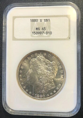 1880-S モーガン シルバー ダラー NGC グレード MS65 未使用 高グレード!|WORLD RESOURCE【KING店】