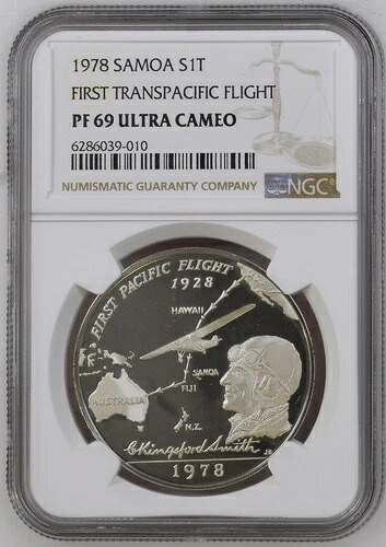 1978年 サモア シシフォ シルバータラ号 太平洋横断飛行 - NGC PF 69 ウルトラカメオ