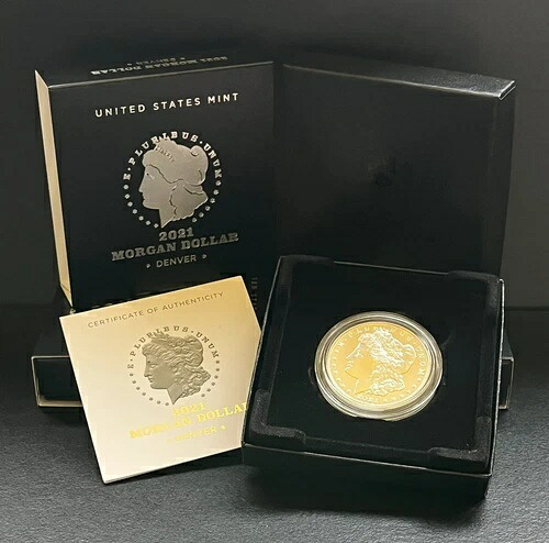 2021-D シルバー モルガン ドル (OGP & COA)