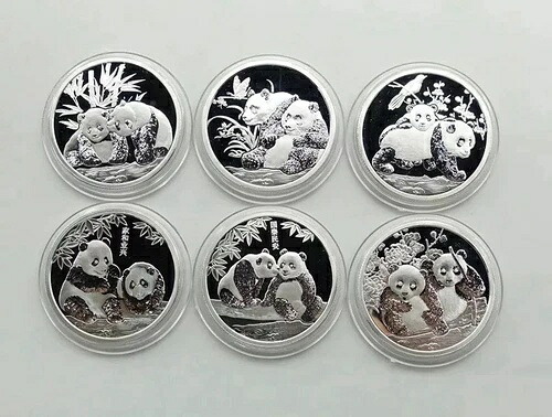 6x20g 中国製純銀パンダメダル（合計120g） - 平安グループ - PingAn