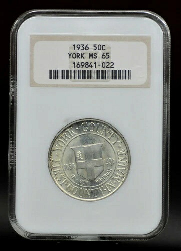 1936年 NGC MS65 オールド・ファッティ・ホルダー ヨーク記念ハーフダラー [012DUD]｜WORLD RESOURCE【KING店】