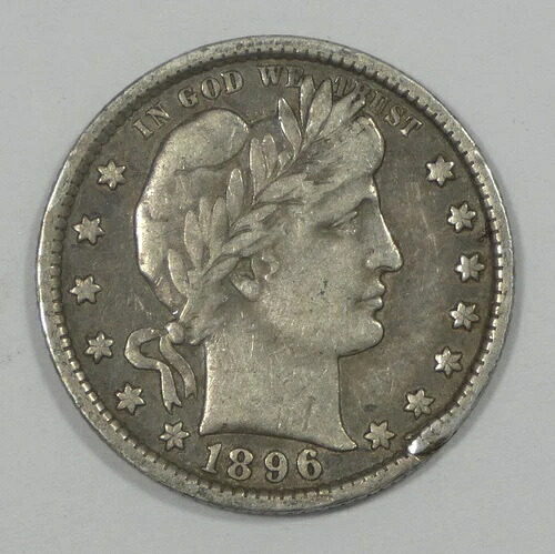 お買い得 1896-O バーバークォーター 非常にきれいな銀貨 25セント