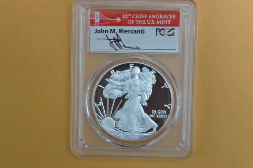 2018-S シルバーイーグル PCGS PR70 ジョン・マーカンティ ファーストストライク|WORLD RESOURCE【KING店】