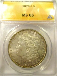 1879-S モーガン シルバードル MS65 ANACS