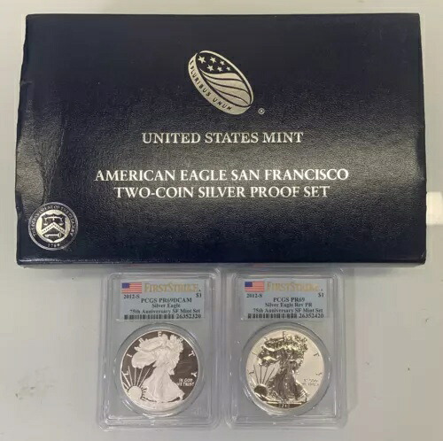 2012 S サンフランシスコ イーグル 2枚セット PCGS PR69/PR69 (プルーフとリバースプルーフ)｜WORLD RESOURCE【KING店】