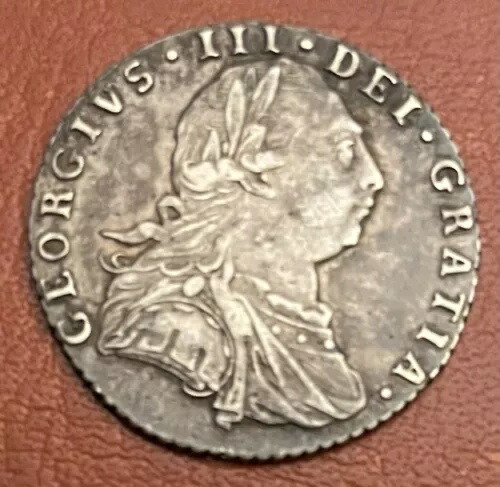 *1、1787年英国スターリングシルバーシリングハートジョージ3世KM#607.2