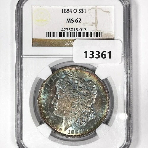 * 1884-O * MS62☆ NGC * モーガン シルバー ダラー * 素晴らしいレインボー トーニング!|WORLD RESOURCE【KING店】
