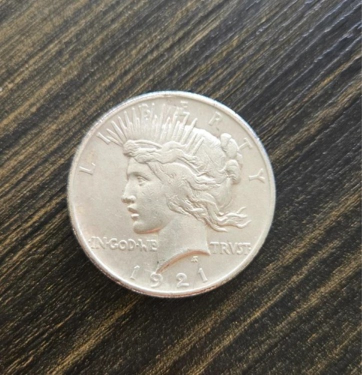 ?? 1921-P 高品質、高浮き彫り、平和銀貨 1 ドル