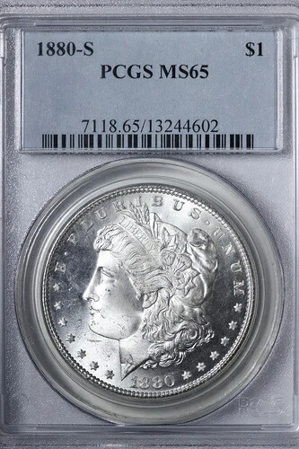 GEM BU 1880-S モーガン銀貨 PCGS MS65 美品 コイン SGCET｜WORLD RESOURCE【KING店】