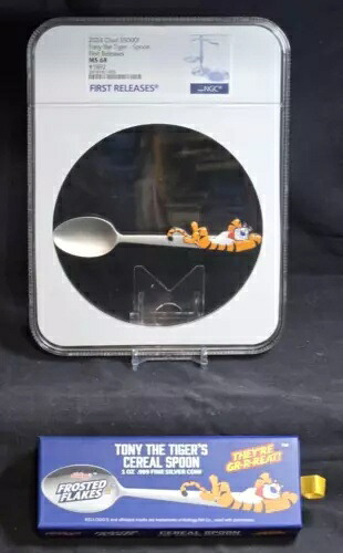 2024 CHAD 5000F - ケロッグ トニー・ザ・タイガー .999 シルバースプーン - NGC MS68 #1892｜WORLD RESOURCE【KING店】