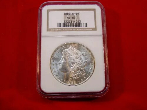 1882-S モーガン・ダラー NGC MS65 宝石!
