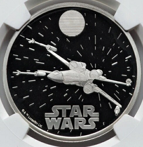 NGC PF70 2024 スターウォーズ X-ウイング・スターファイター イギリス プルーフシルバー 1オンスコイン