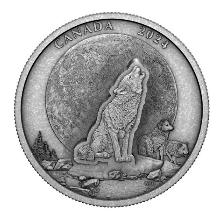 ハウリングウルフ 2024 $30 2オンス 純銀貨 ロイヤルカナディアンミント