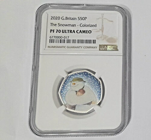 英国 2020 シルバー プルーフ 50 ペンス 素敵なスノーマン NGC PF70 ウルトラ カメオ。希少品です!｜WORLD RESOURCE【KING店】