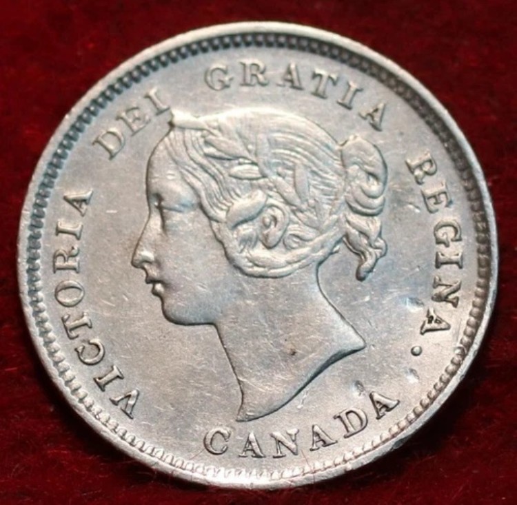 ???? 未使用 1892年 ビクトリア女王 5セント銀貨 カナダ|WORLD RESOURCE【KING店】