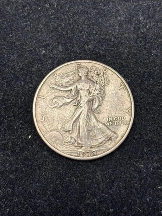 1938-D ウォーキング リバティ ハーフ ドル - 高品位の主要なキー デート コイン!