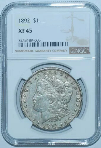 1892年 NGC XF45 モルガン銀貨