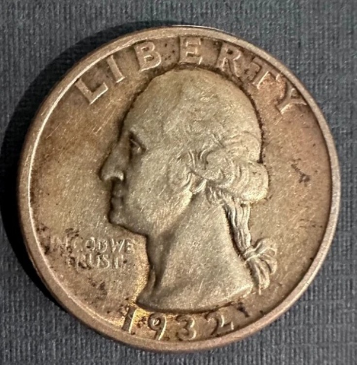 1932-D 銀ワシントンクォーター 25 セント -- VF-XF