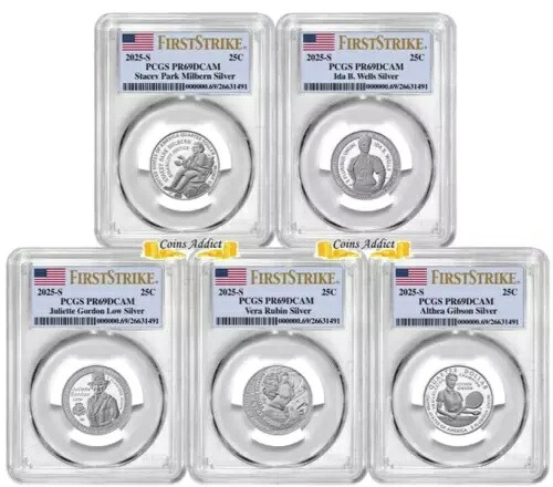 2025 S シルバークォーターセット 25セント PCGS PR69DCAM ファーストストライク #2