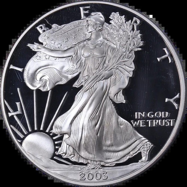 2003-W シルバー アメリカンイーグル $1 PCGS PR70 DCAM 78,650円