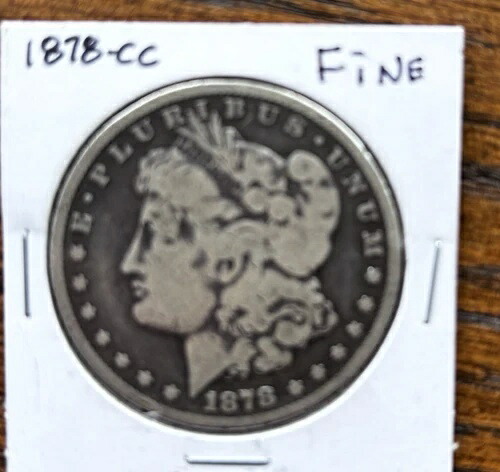 1878年CC $1 モルガン銀貨 カーソンシティ 精巧なディテール