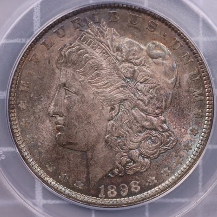 1898年モルガン銀貨、ANACS MS-64、店舗番号0918