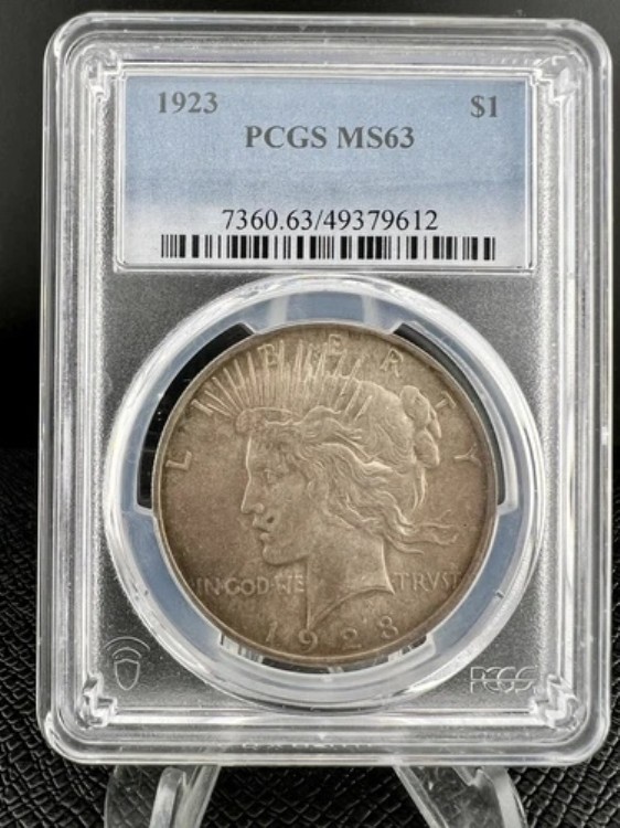 ??1923年 P PCGS ピースシルバードル $1 MS-63 美しいトーン??