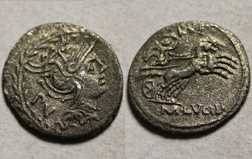 希少な本物の古代ローマ銀貨ルシリア・ルフス・デナリウス紀元前101年勝利ビガ 78,650円
