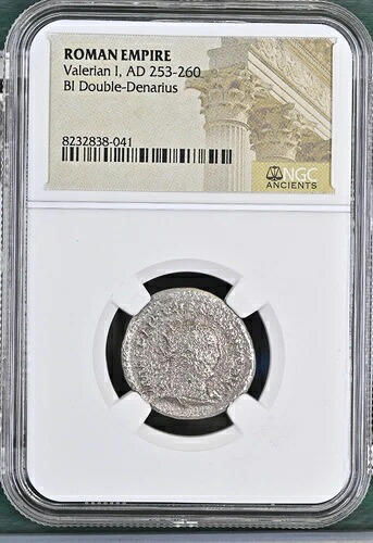 NGC 古代ローマ帝国 ヴァレリアヌス1世、西暦253-260年 BI ダブルデナリウス（銀）