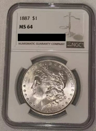 1887年 モルガン銀貨 NCG認定 MS64 - コイン