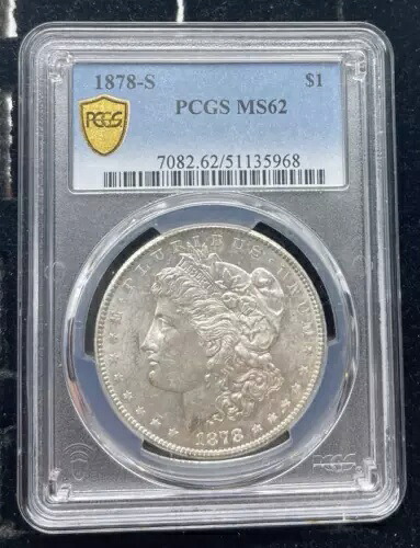 1878-S モルガン銀貨 ? PCGS MS62、良質コイン、コレクター価値の高い7TF 78,650円