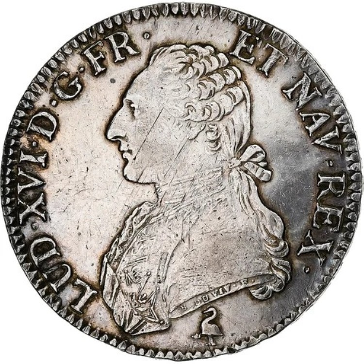 [#136756] フランス、ルイ 16 世、オリヴィエの枝、1791 年、パリ、シルバー、EF