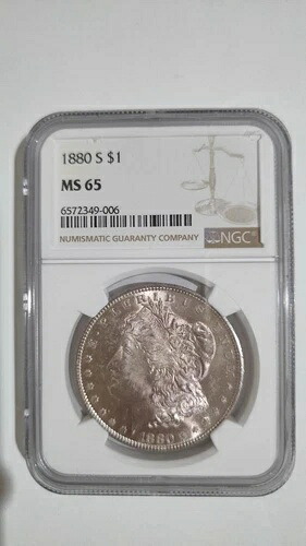 1880年代の米国モルガン銀貨1ドル硬貨、NGC MS65｜WORLD RESOURCE【KING店】