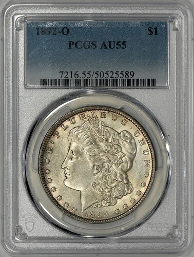 1892-O モルガン銀貨 1ドル PCGS AU55｜WORLD RESOURCE【KING店】 110,550円